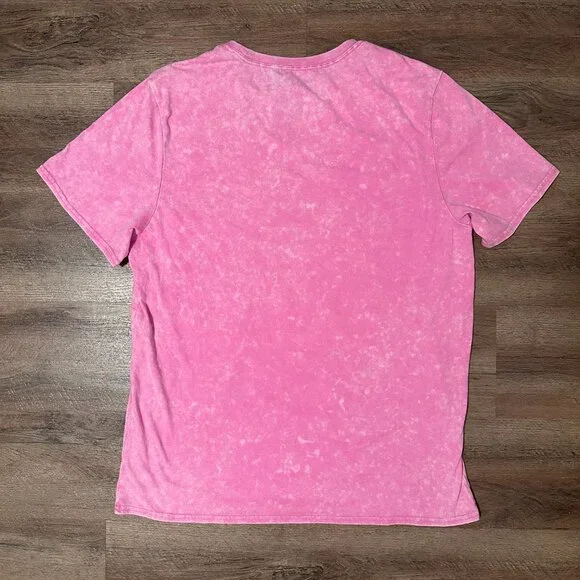 Def Leppard Short Sleeve Pink XL Leopard Graphic Cotton Polyester Band T Shirt - Picture 2 of 5